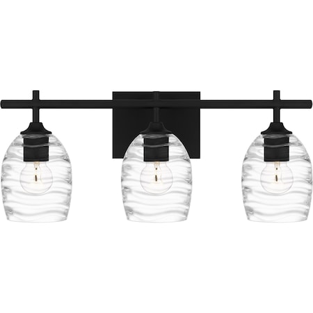 Quoizel Lucy Bath 3 Lights Matte Black. LCY8622MBK
